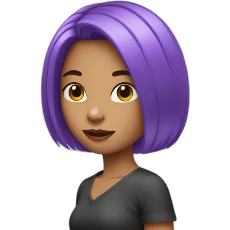 Violet hair emoji