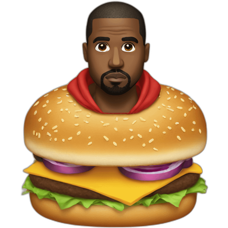 kanye west as a hamburger emoji