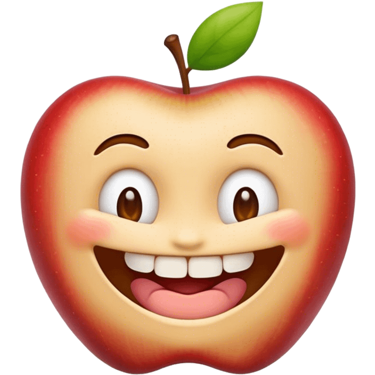 A dumb looking toothless smiling emoji in apple emoji style emoji