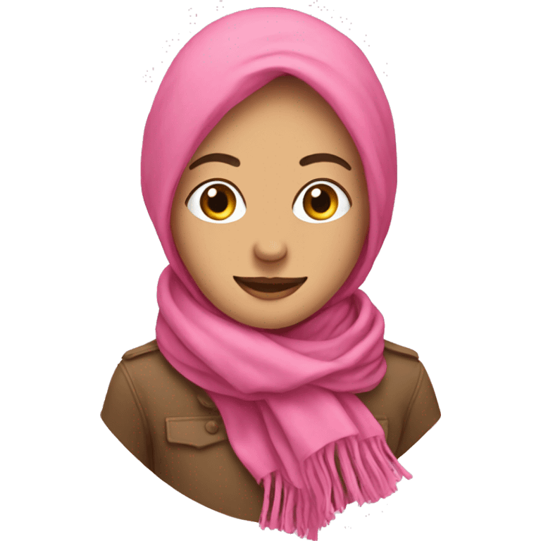 Pink scarf  emoji