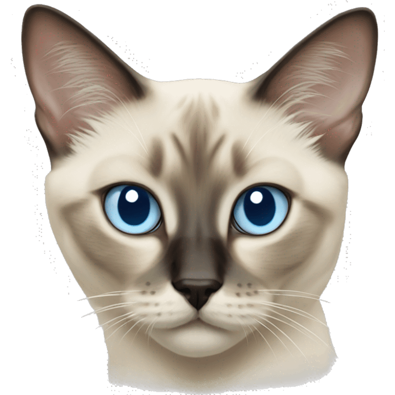 Balinese cat with light blue eyes emoji