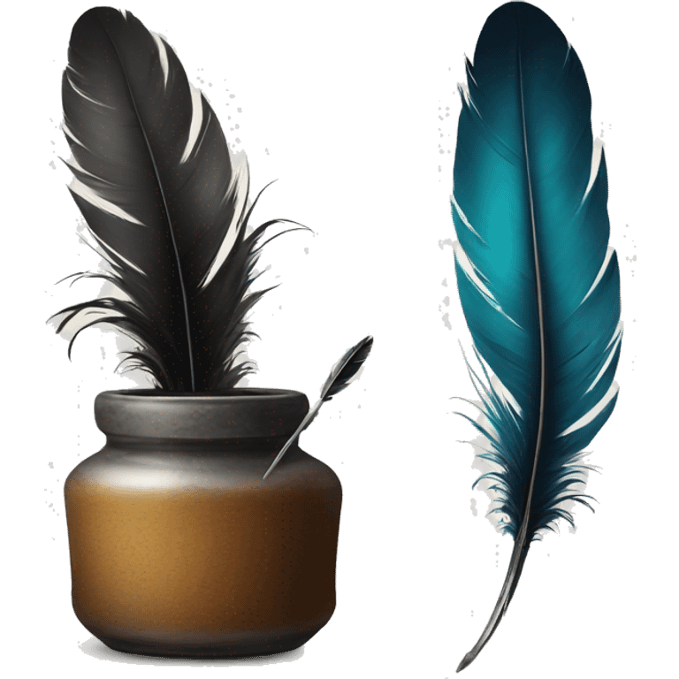 feather and ink pot emoji