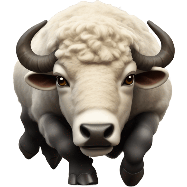 Buffalo fighting a Ram  emoji