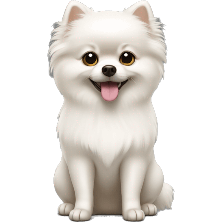 White Pomeranian short hair emoji