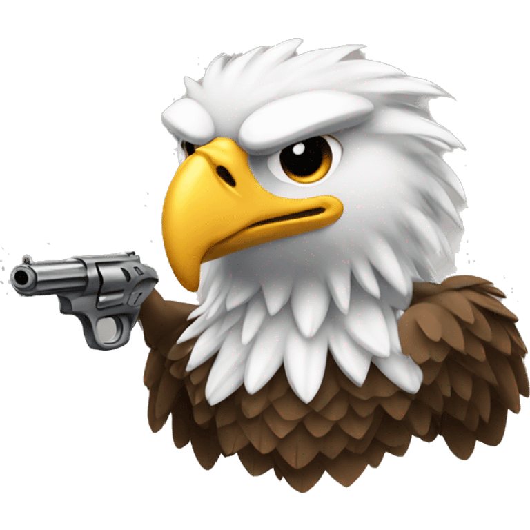 Eagle with guns emoji