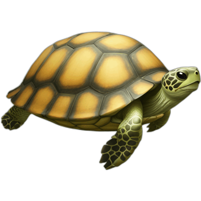 Tortue sur une balene emoji