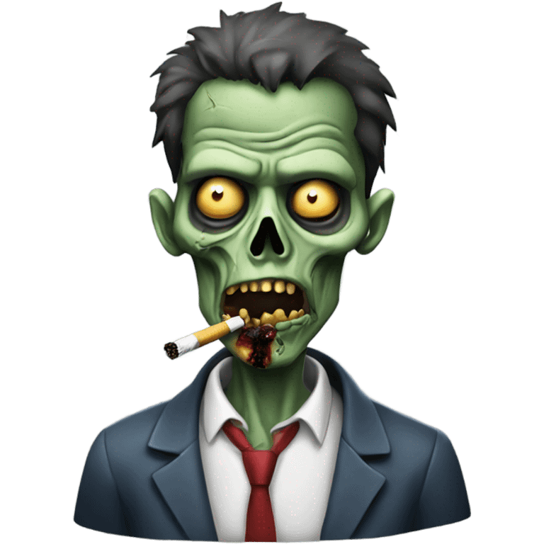 Zombie smoking emoji