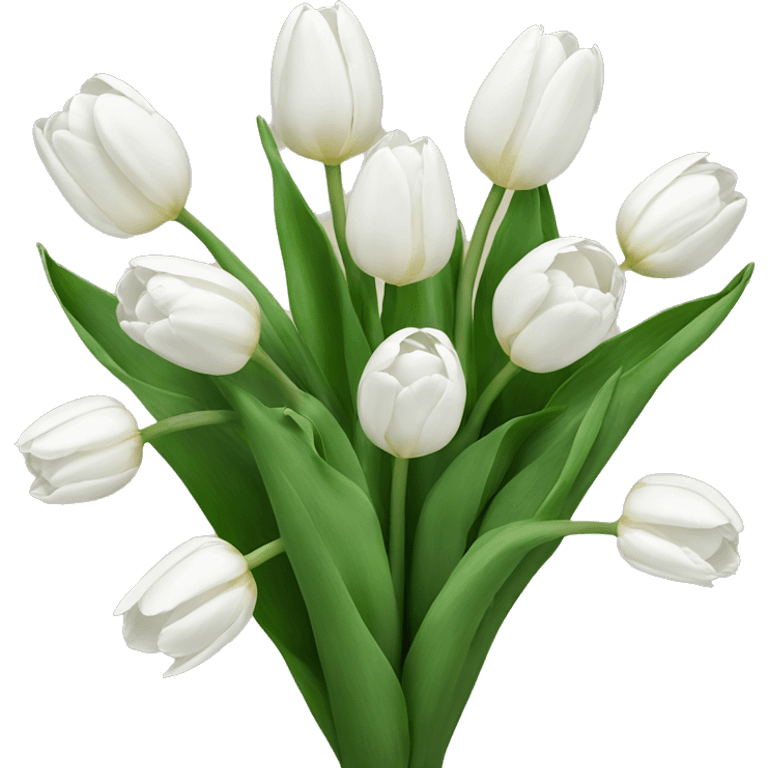 White tulips emoji