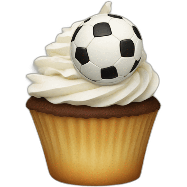 Happy soccer cupcake  emoji