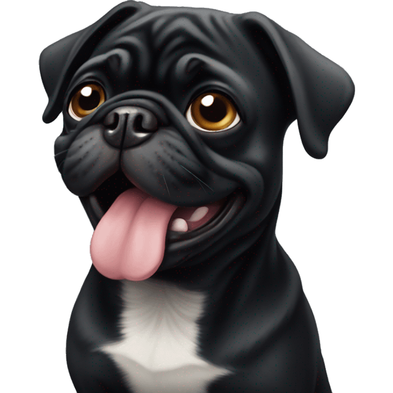 Black pug emoji