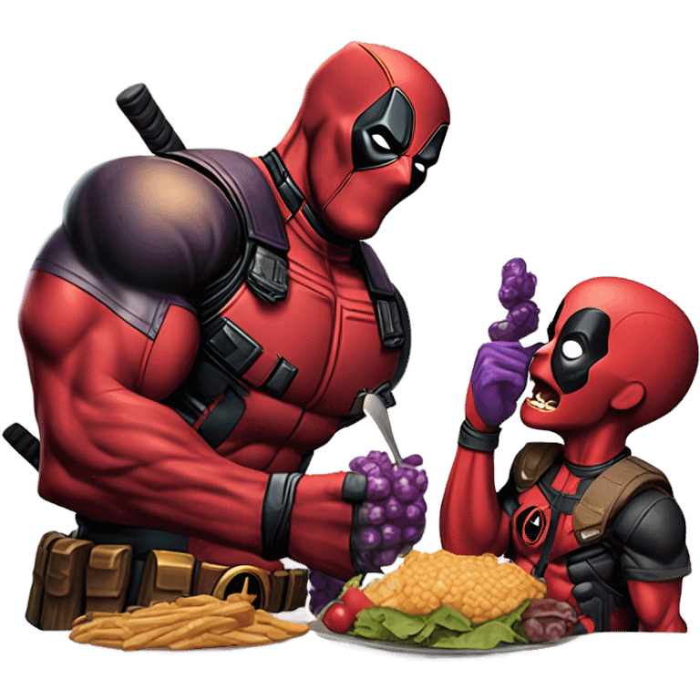 Deadpool eating Thanos  emoji