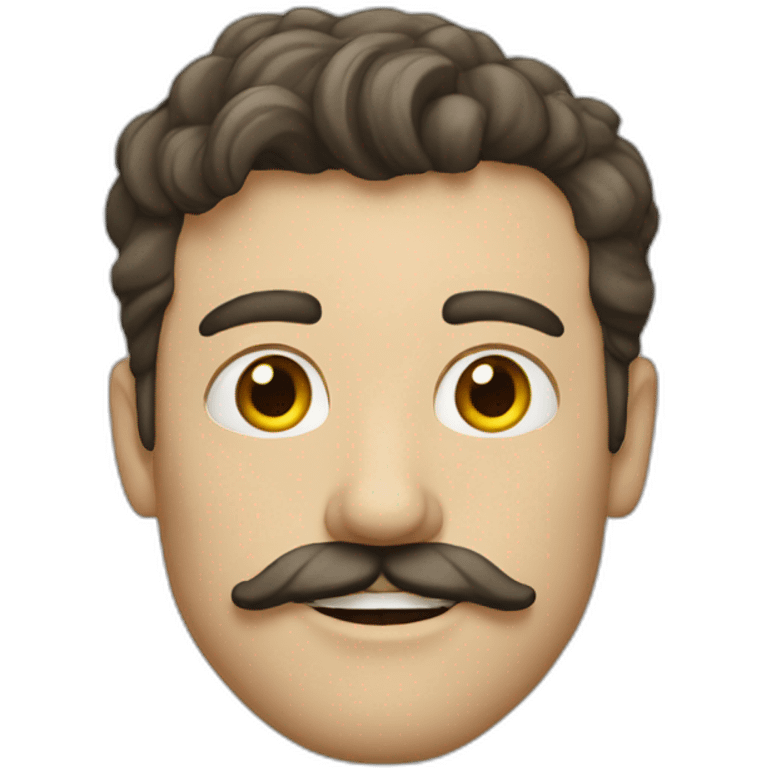 White man from Lincoln with a moustache emoji