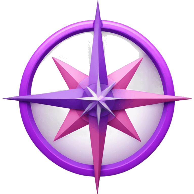 Beautiful purple and pink compass emoji