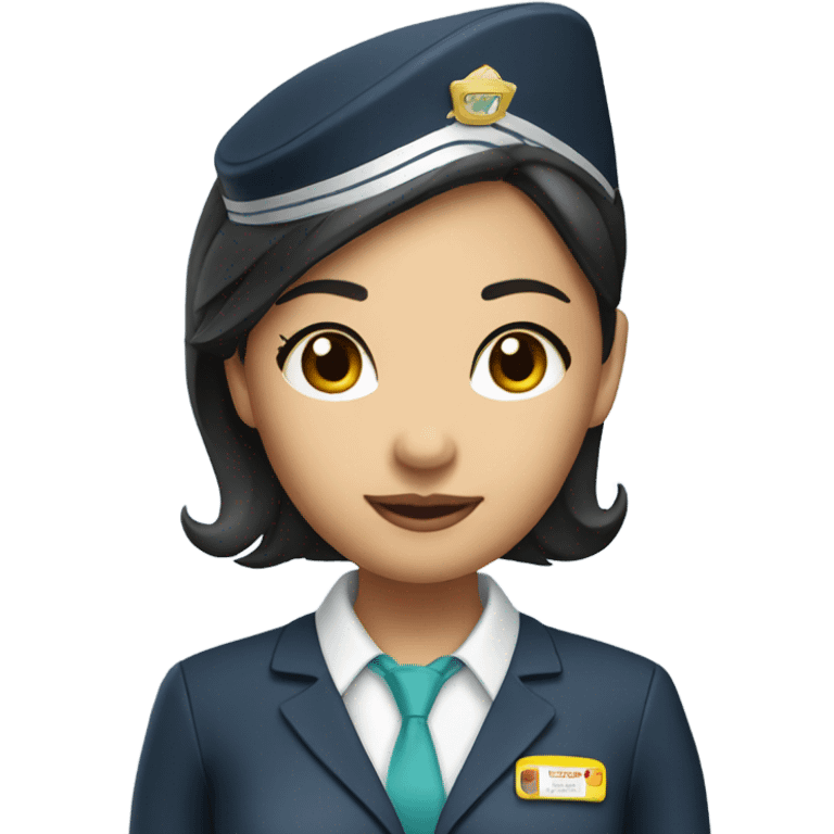 Asian girl flight attendant  emoji