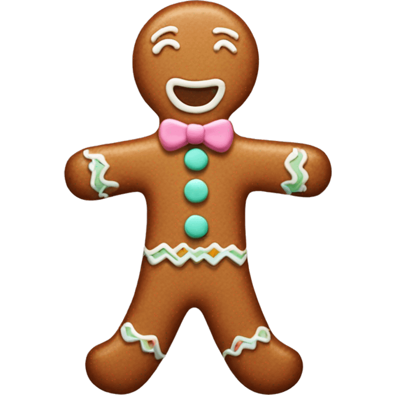 Pastel gingerbread man emoji