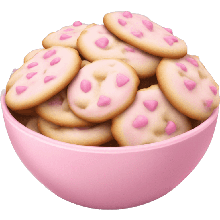 Frosted Cookies in a soft pink bowl emoji