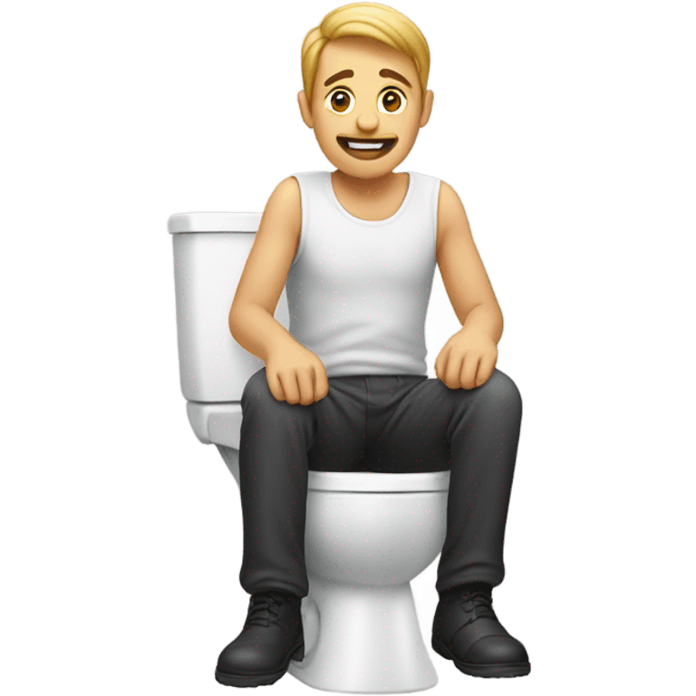 Man sitting on a toilet  emoji