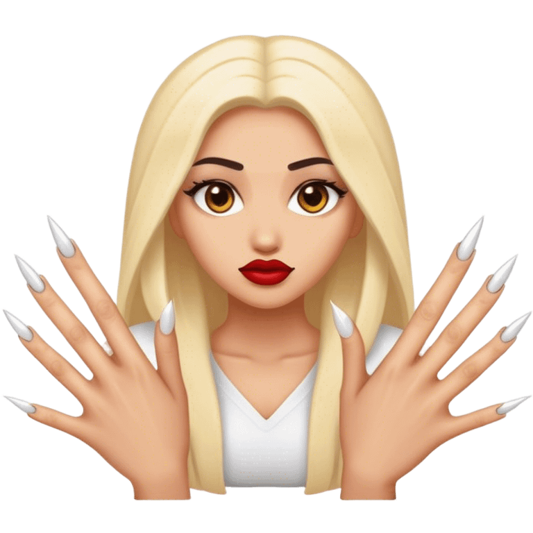 Baddie with nails emoji