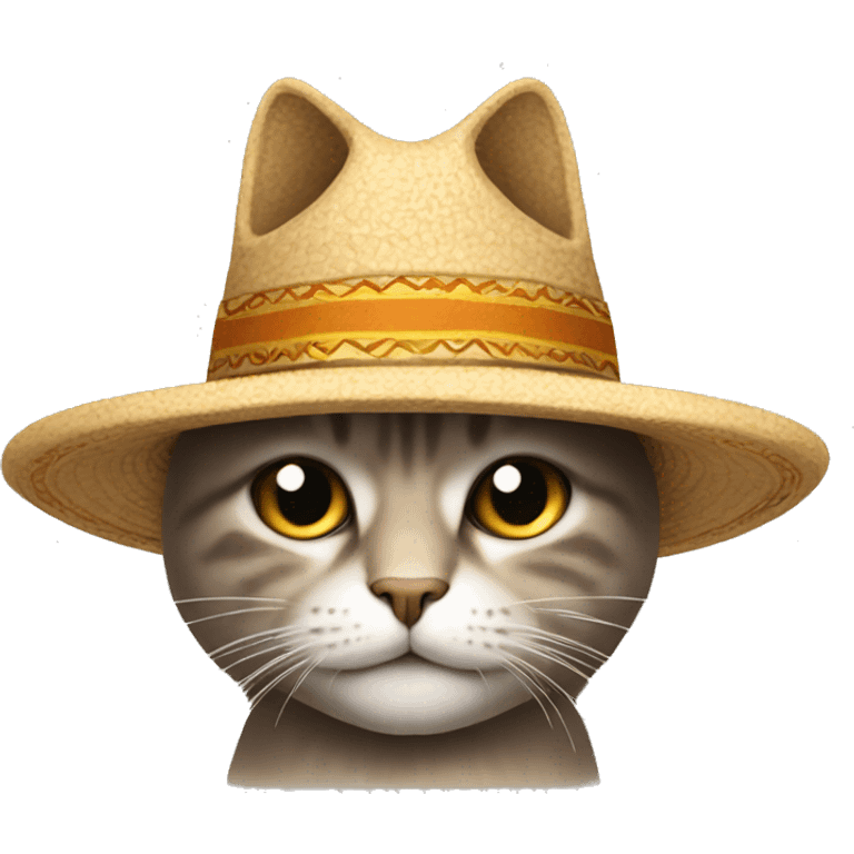 Gato con sombrero emoji