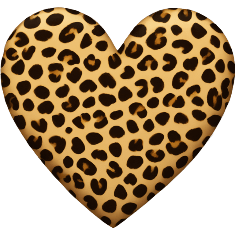 Leopard print heart emoji