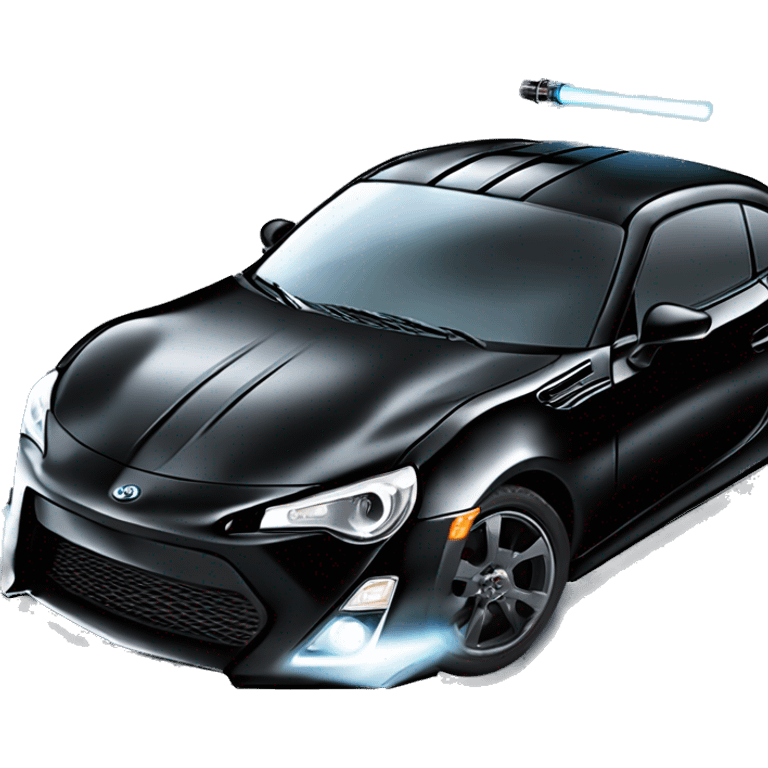 Fr-s Haunted Darth Vader’s ice cube race car with bright white headlights and glowing light saber bumpers  emoji