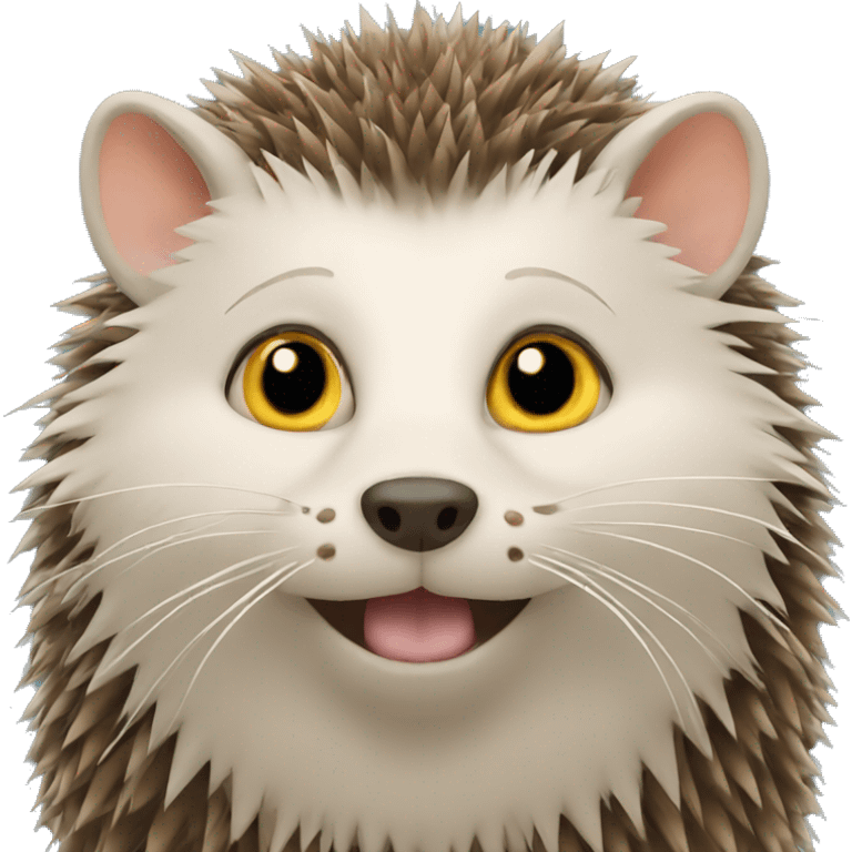 hedgehog with a cat emoji