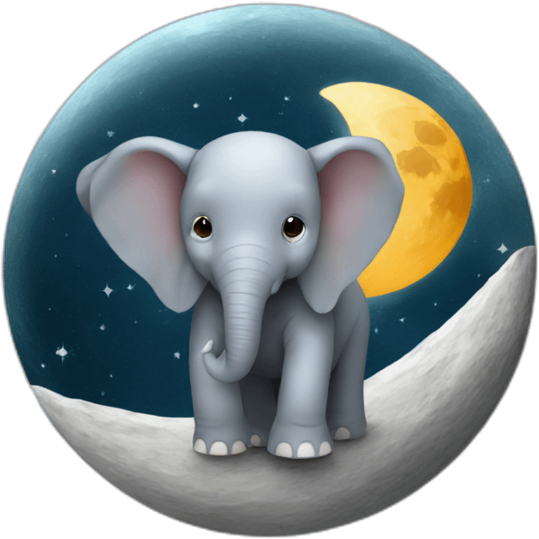 elephant on the moon emoji