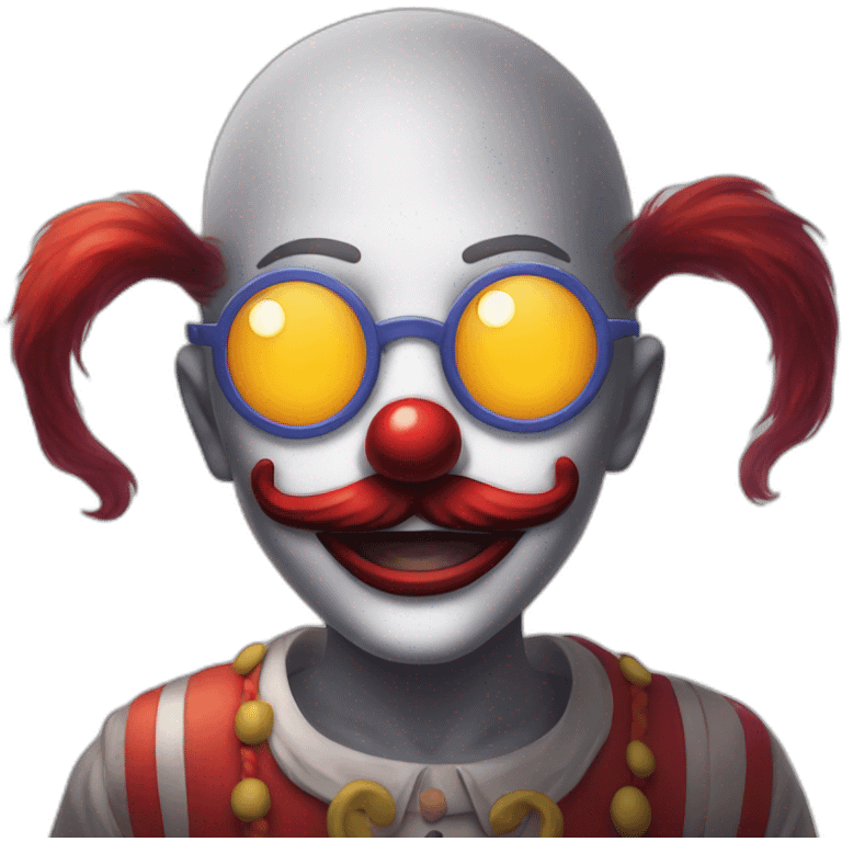 Awakening glasses clown emoji