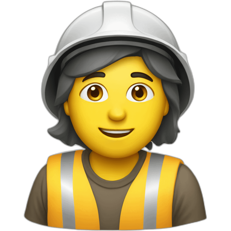 yellow-worker-in-helmet-no-gender emoji