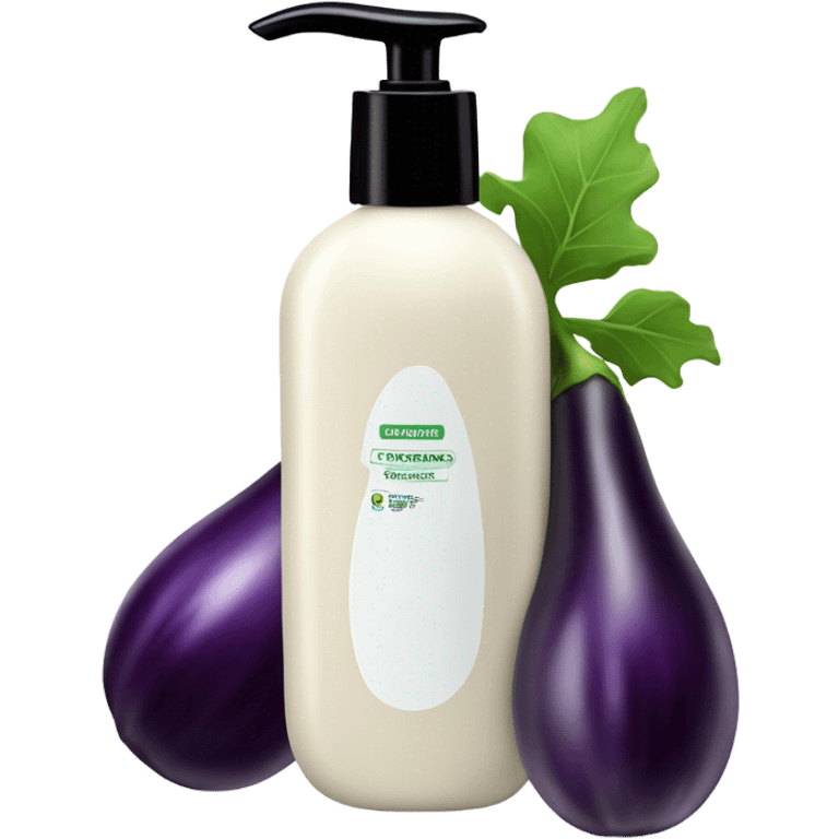 Lotion and eggplant emoji