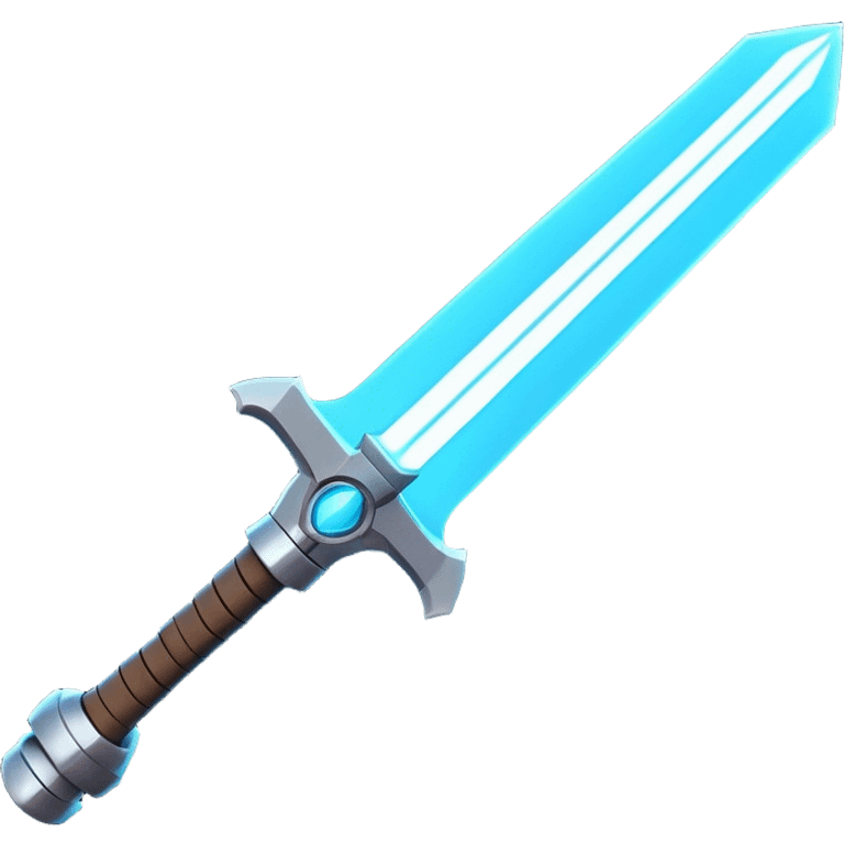 Clash of Clans aesthetic: Cinematic heroic light sabre Emoji, rendered in a 3D vector-style similar to standard emojis with minimal shading and bold, simplified shapes. A compact, vibrant energy blade with a neon-hued, glowing edge and futuristic hilt, softly glowing with a radiant cosmic charm. Simplified yet unmistakably iconic, highly detailed and consistent, glowing with a soft pulsating brilliance and high shine. Stylized with a touch of interstellar elegance and a soft glowing outline, capturing the essence of a legendary energy blade with a friendly, playful manner! emoji