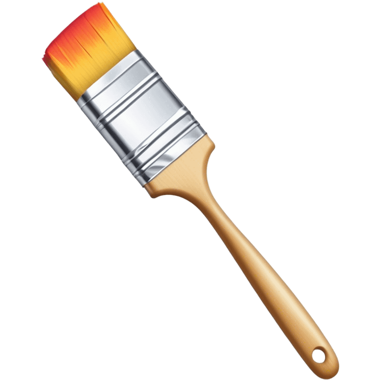 Create an icon that represents the hobby of wall art painting. The design should include elements like a paintbrush, a roller, and colorful patterns or murals. The composition should be balanced and harmonious, reflecting the artistic nature of wall painting. The icon should evoke creativity, with a clean and visually appealing design. The background should be transparent. emoji