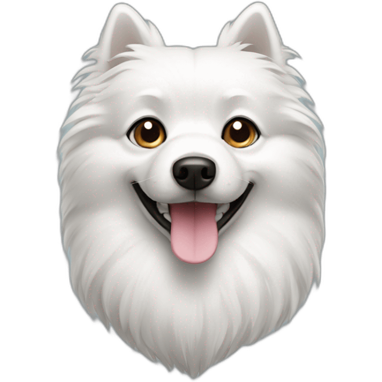 Black White spitz head emoji