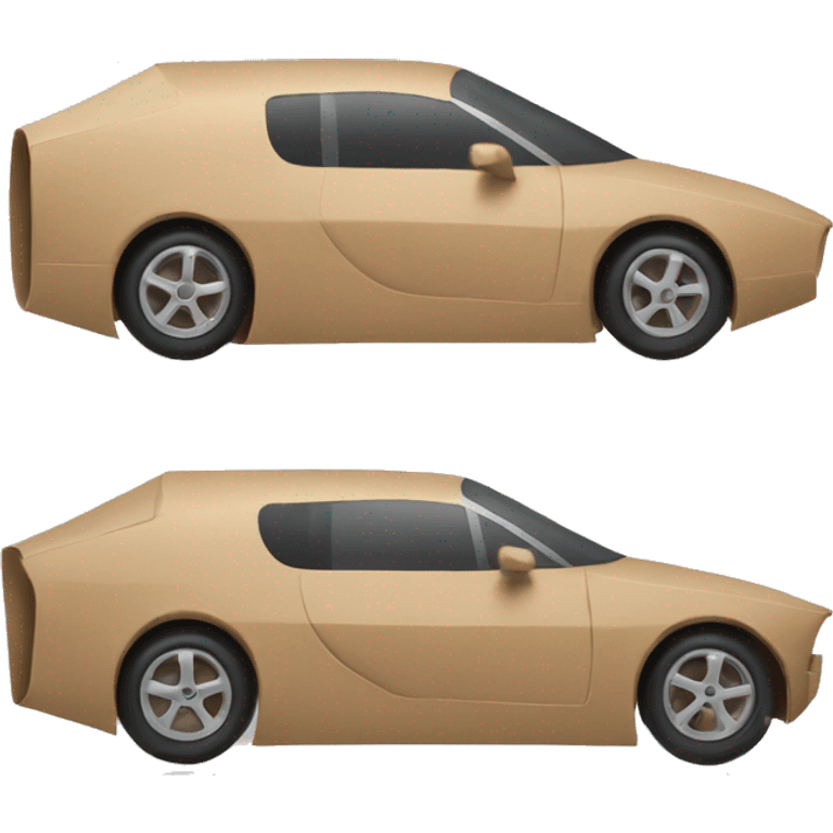 Aerodynamic Cardboard car emoji