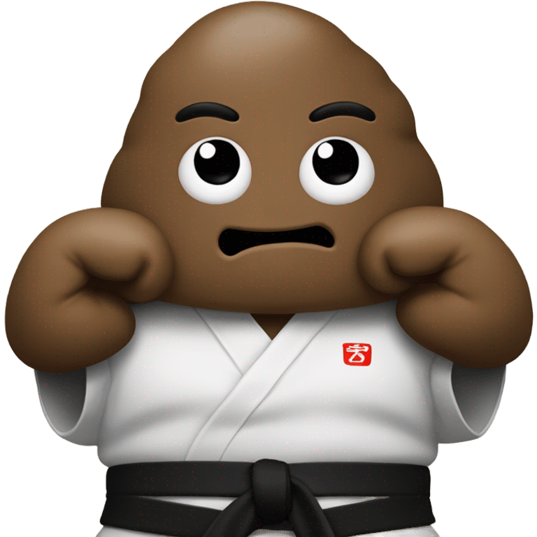 Karate Black Belt Poop Emoji emoji