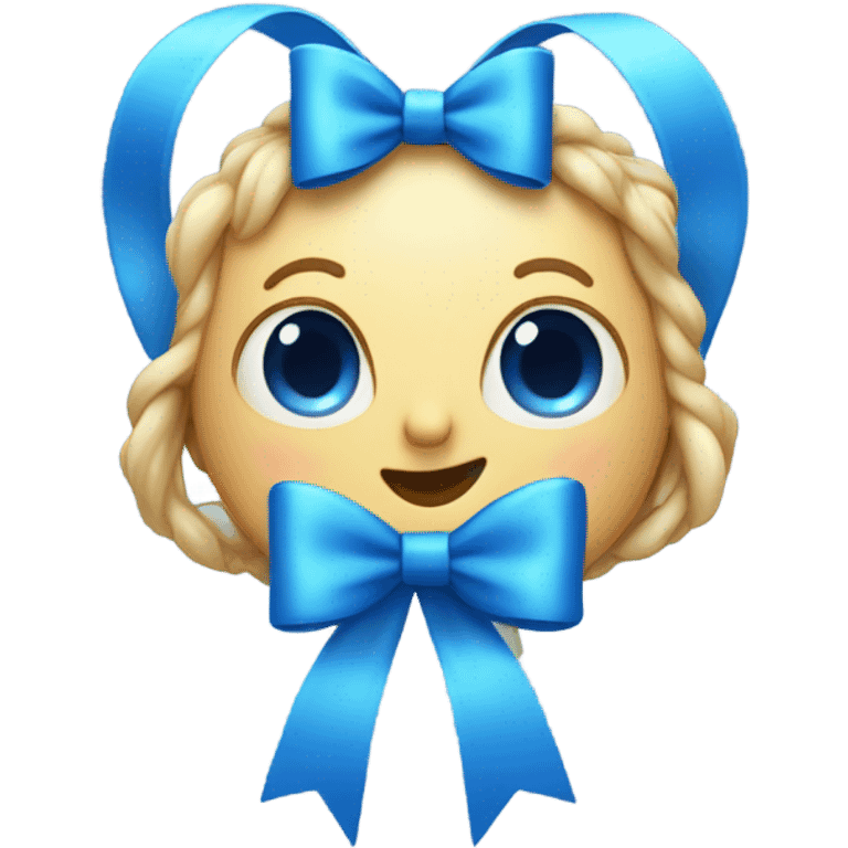 blue bow emoji