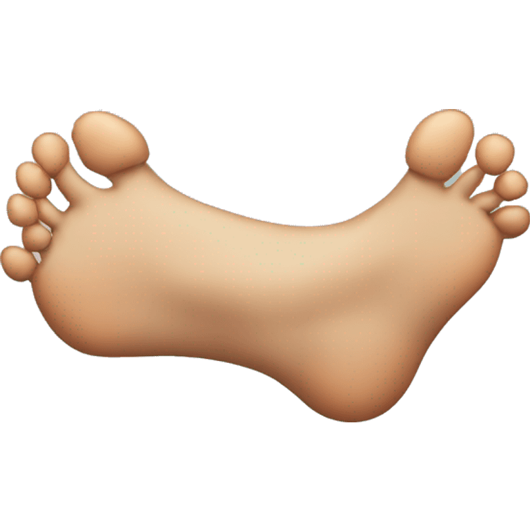 A foot being tickled emoji