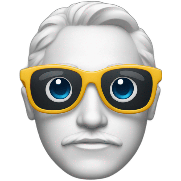 Statut avec des lunettes emoji