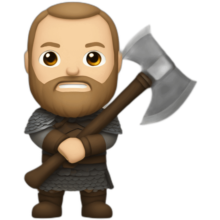 ragnar lothbrok holding an axe emoji