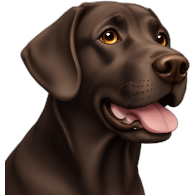 dark brown Labrador emoji