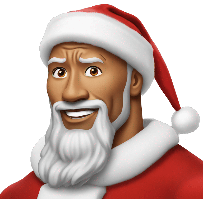 Dwayne Johnson as santa claus emoji