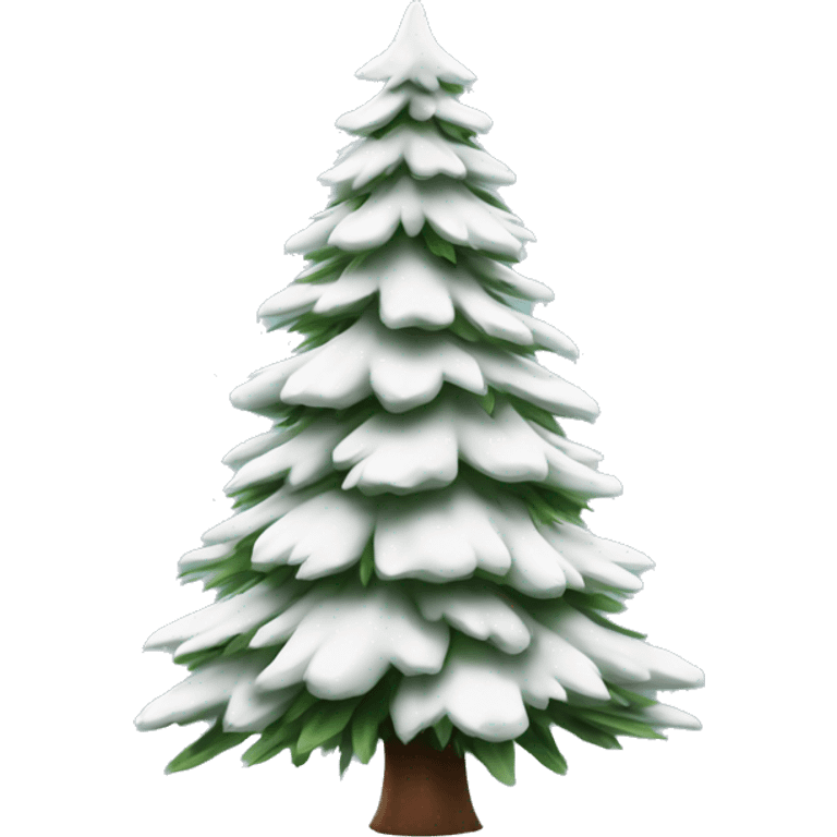  actual white fir christmas tree isolated.  emoji