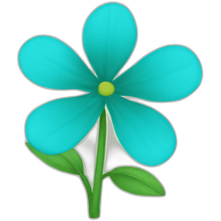 Cyan Flower emoji