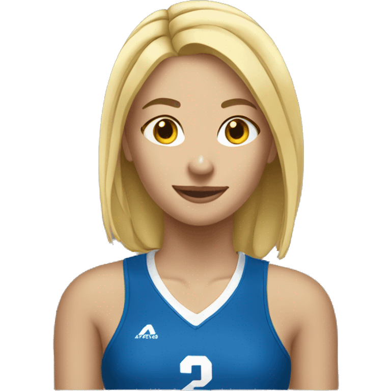 Volleyball player blonde girl emoji