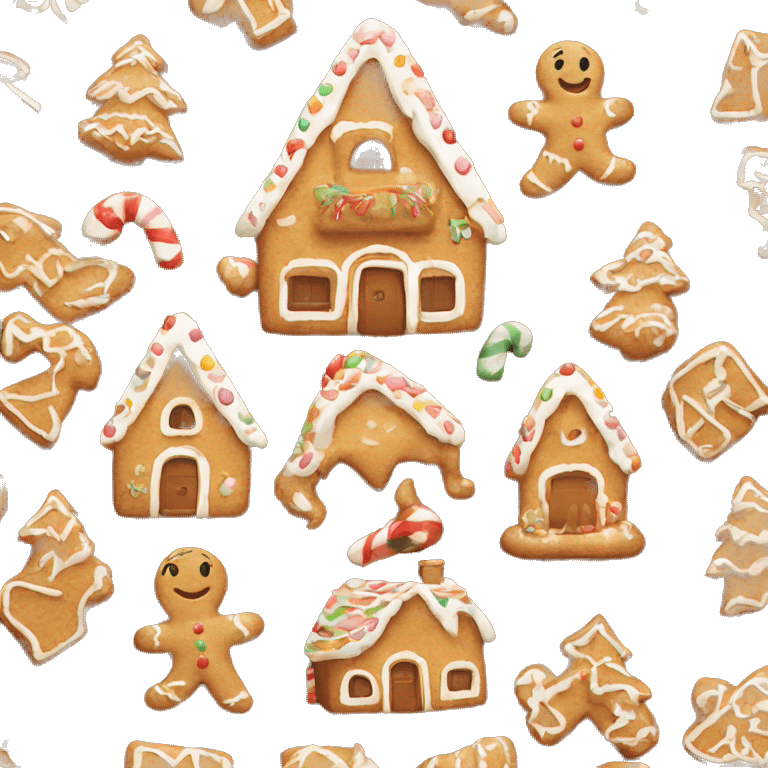 Cute ginger bread house emoji