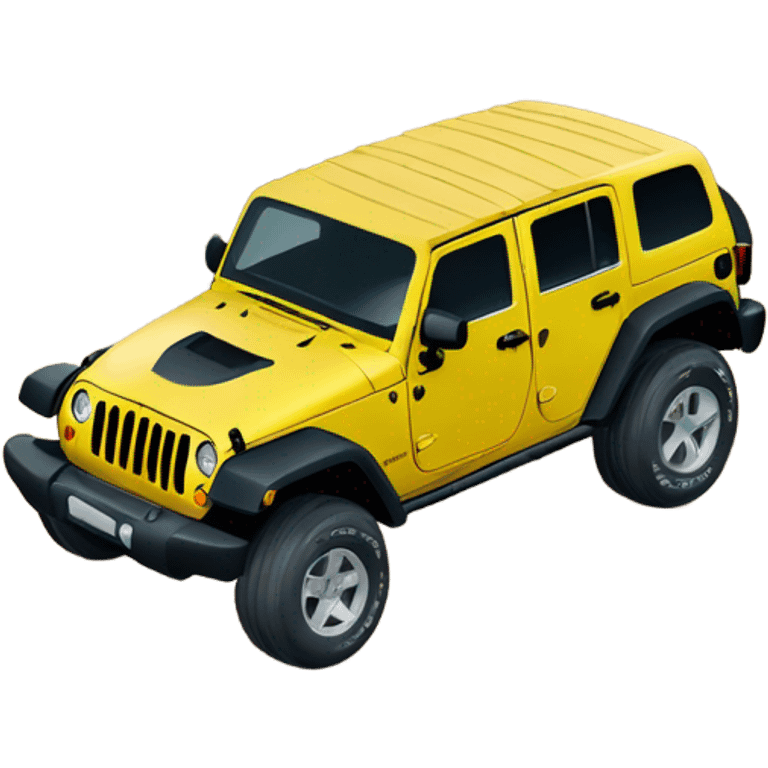 A jeep wrangler crawling rocks emoji