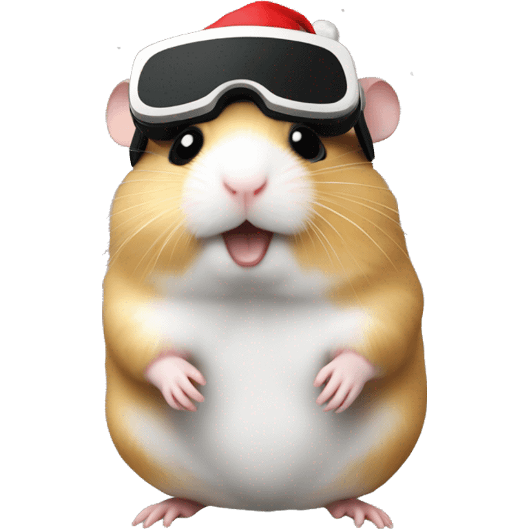 full body hamster in vr headset christmas emoji