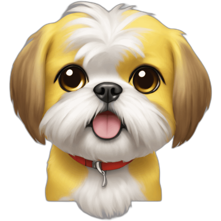 Shih Tzu and pikachu emoji