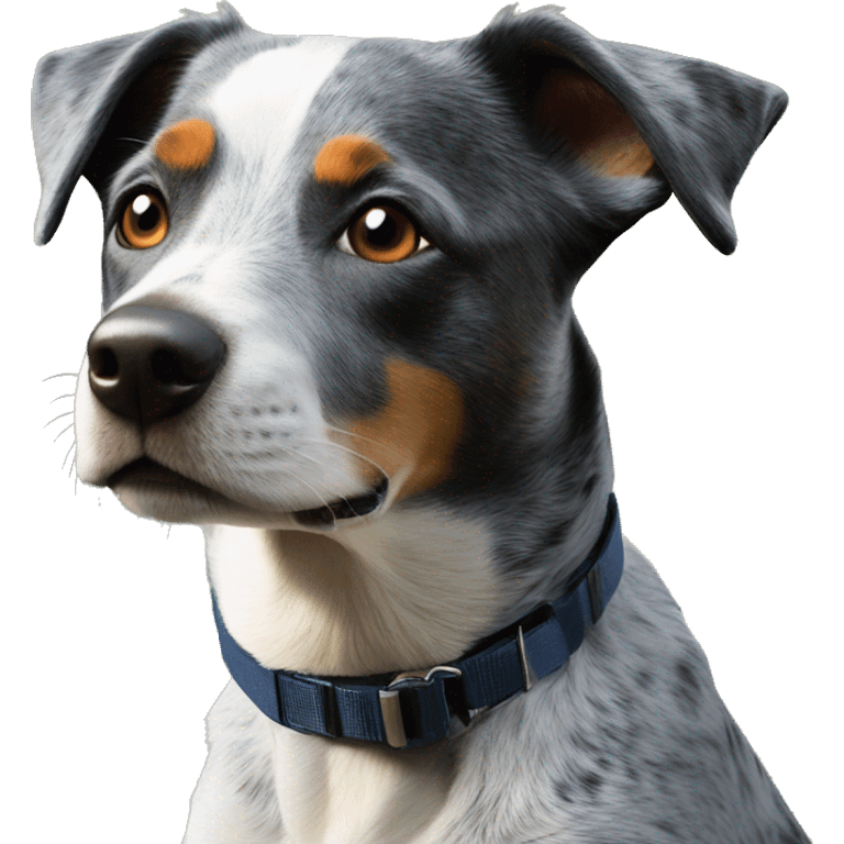 Blue heeler pointer mix in outdoor setting emoji