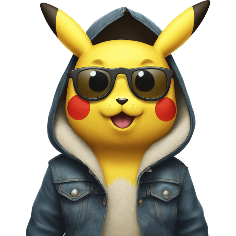 Pikachu wearing sunglasses emoji